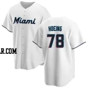 Bryan Hoeing Youth Miami Marlins White Replica Home Jersey