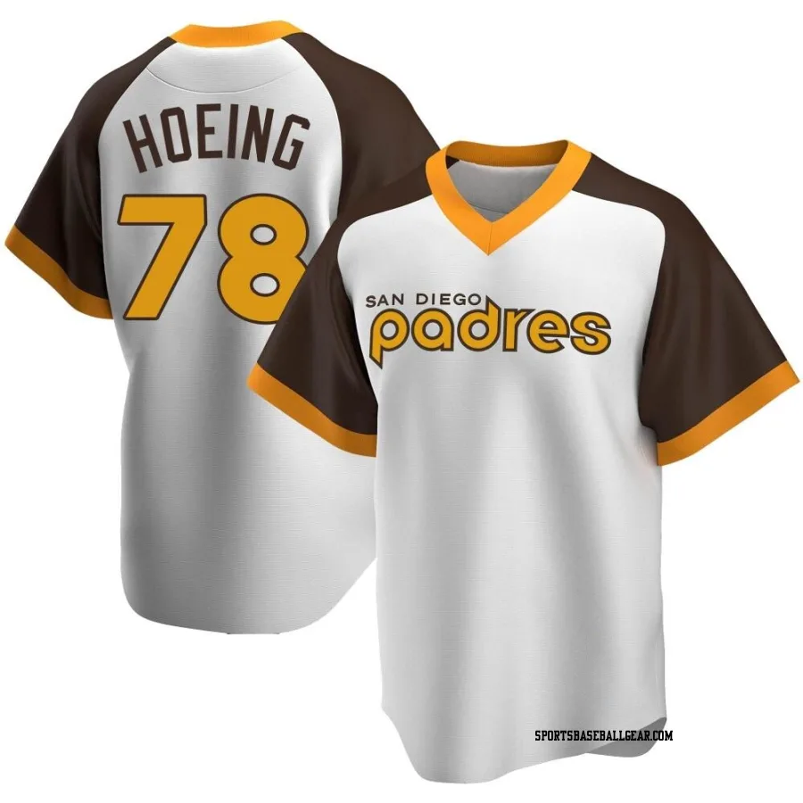 Bryan Hoeing Youth San Diego Padres White Replica Home Cooperstown Collection Jersey