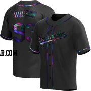 Bryan Hudson Men's Los Angeles Dodgers Black Holographic Replica Alternate Jersey