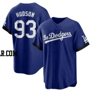 Bryan Hudson Men's Los Angeles Dodgers Royal Replica 2021 City Connect Jersey