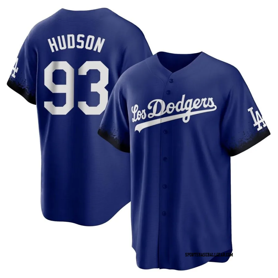 Bryan Hudson Men's Los Angeles Dodgers Royal Replica 2021 City Connect Jersey