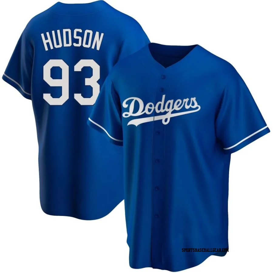 Bryan Hudson Men's Los Angeles Dodgers Royal Replica Alternate Jersey