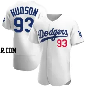 Bryan Hudson Men's Los Angeles Dodgers White Authentic Home Jersey