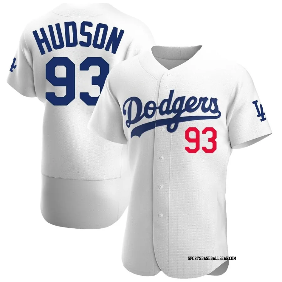 Bryan Hudson Men's Los Angeles Dodgers White Authentic Home Jersey