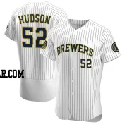 Bryan Hudson Men's Milwaukee Brewers White Authentic Alternate Jersey