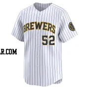 Bryan Hudson Men's Milwaukee Brewers White Limited Alternate Jersey