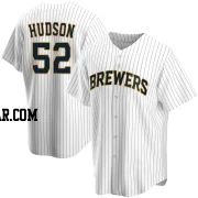 Bryan Hudson Men's Milwaukee Brewers White Replica Home Jersey