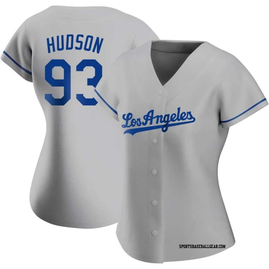 Bryan Hudson Women's Los Angeles Dodgers Gray Authentic Road Jersey