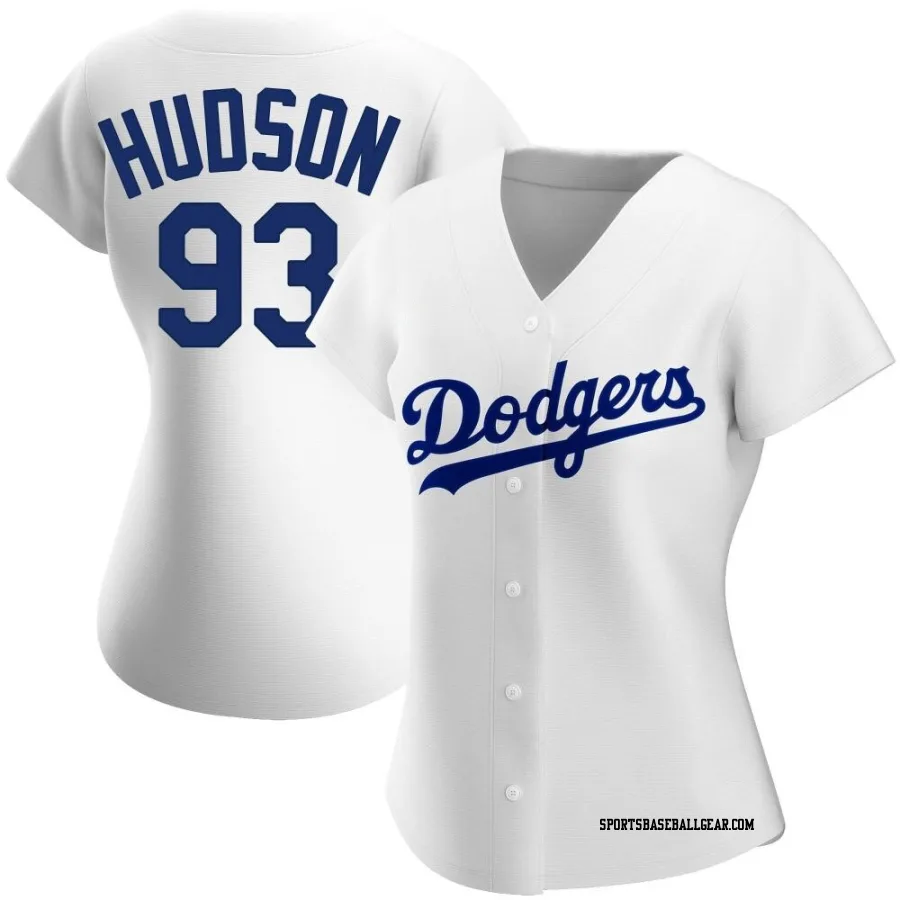 Bryan Hudson Women's Los Angeles Dodgers White Authentic Home Jersey