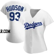 Bryan Hudson Women's Los Angeles Dodgers White Replica Home Jersey