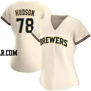 Bryan Hudson Women's Milwaukee Brewers Cream Authentic Home Jersey