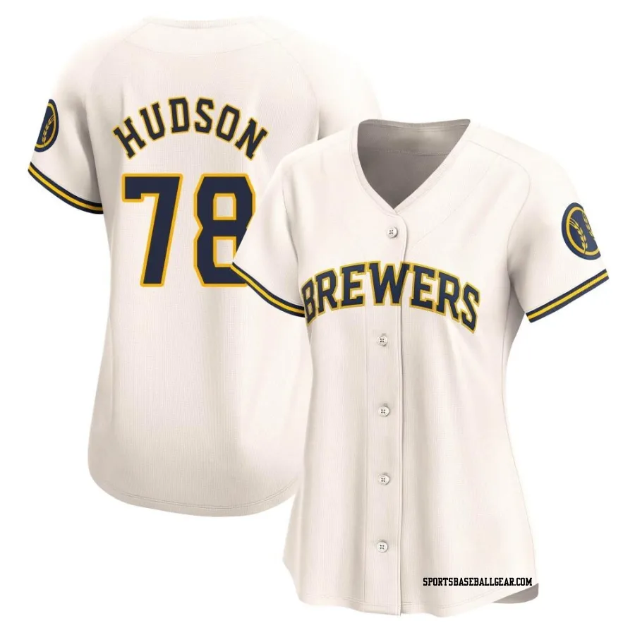 Bryan Hudson Women's Milwaukee Brewers Cream Limited Home Jersey