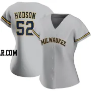 Bryan Hudson Women's Milwaukee Brewers Gray Authentic Road Jersey