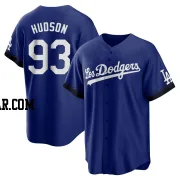 Bryan Hudson Youth Los Angeles Dodgers Royal Replica 2021 City Connect Jersey