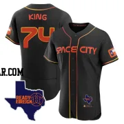 Bryan King Men's Houston Astros Black Authentic 2023 Space City Ready 2 Reign Flex Base Jersey