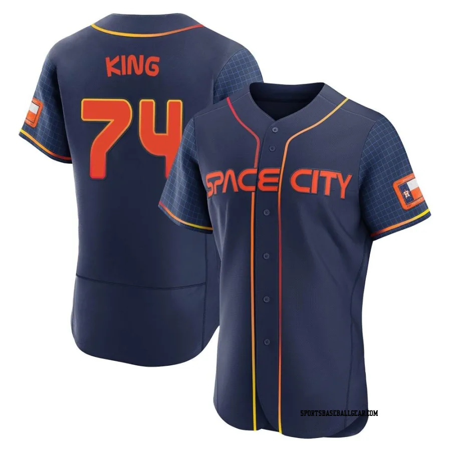 Bryan King Men's Houston Astros Navy Authentic 2022 City Connect Jersey