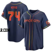 Bryan King Men's Houston Astros Navy Replica 2022 City Connect Jersey