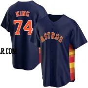 Bryan King Men's Houston Astros Navy Replica Alternate Jersey