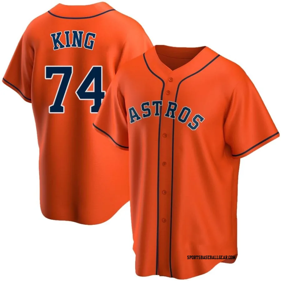 Bryan King Men's Houston Astros Orange Replica Alternate Jersey