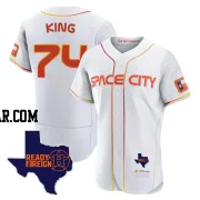 Bryan King Men's Houston Astros White Authentic 2023 Space City Ready 2 Reign Flex Base Jersey