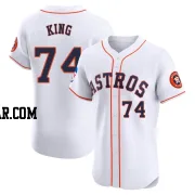 Bryan King Men's Houston Astros White Elite Home Patch Jersey