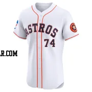 Bryan King Men's Houston Astros White Elite Home Patch Jersey