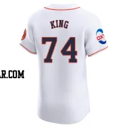 Bryan King Men's Houston Astros White Elite Home Patch Jersey