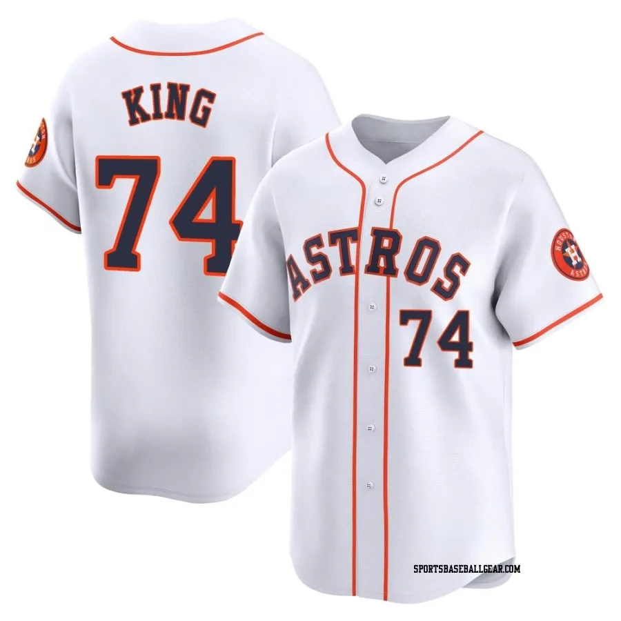 Bryan King Men's Houston Astros White Limited Home Jersey