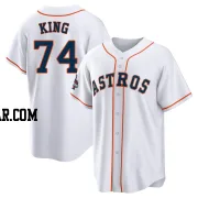 Bryan King Men's Houston Astros White Replica 2022 World Series Champions Home Jersey