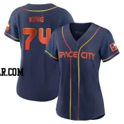 Bryan King Women's Houston Astros Navy Replica 2022 City Connect Jersey