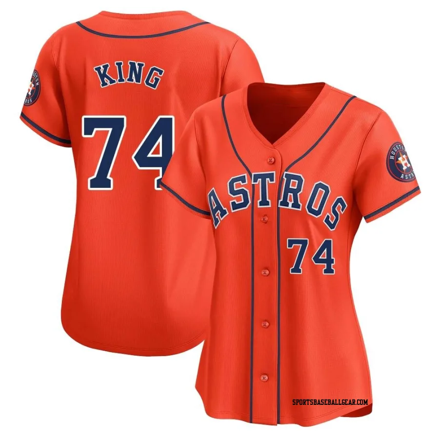 Bryan King Women's Houston Astros Orange Limited Alternate Jersey