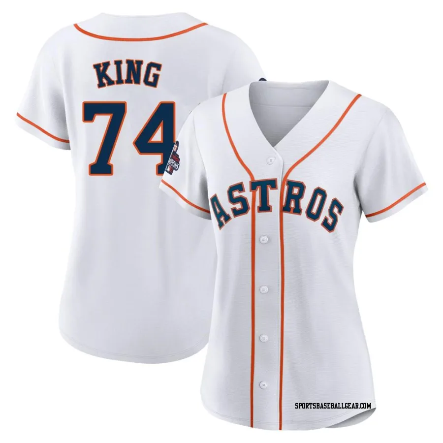 Bryan King Women's Houston Astros White Replica 2022 World Series Champions Home Jersey