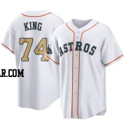 Bryan King Youth Houston Astros Gold Replica White 2023 Collection Jersey