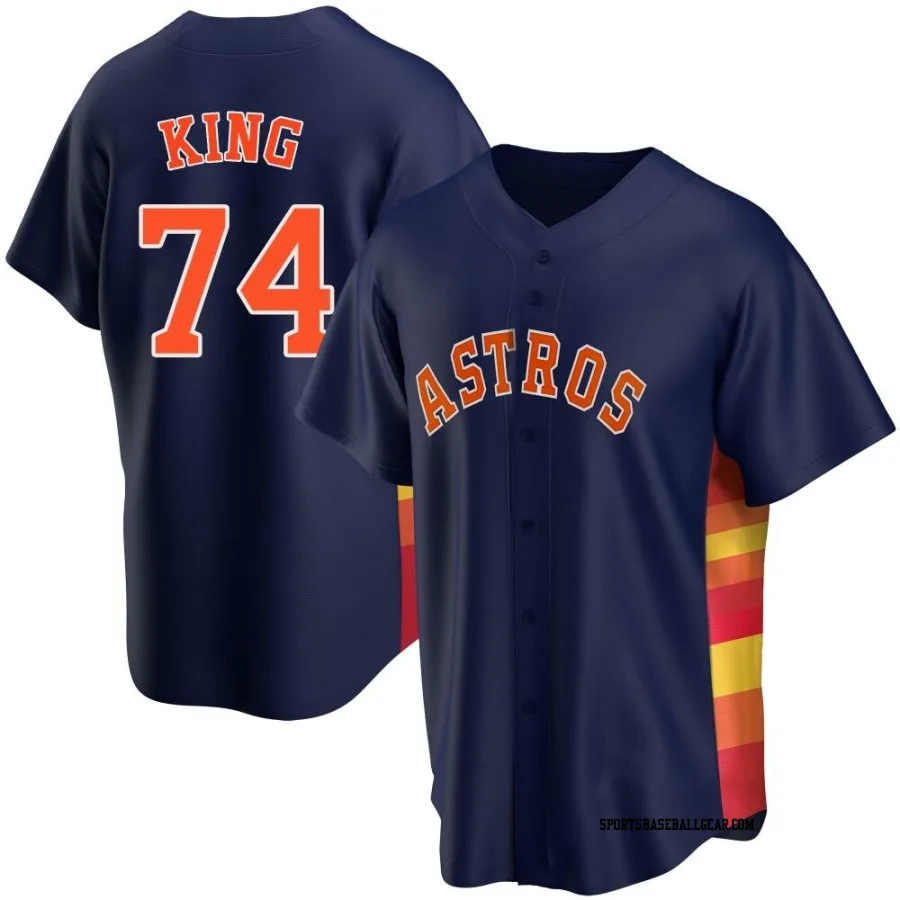 Bryan King Youth Houston Astros Navy Replica Alternate Jersey