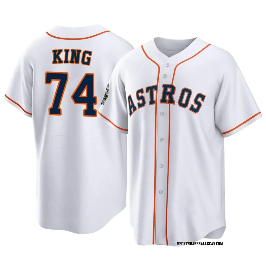 Bryan King Youth Houston Astros White Replica 2022 World Series Home Jersey