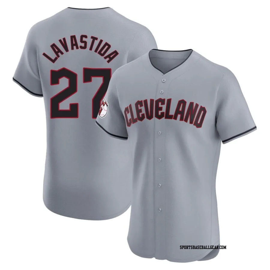 Bryan Lavastida Men's Cleveland Guardians Gray Elite Road Jersey