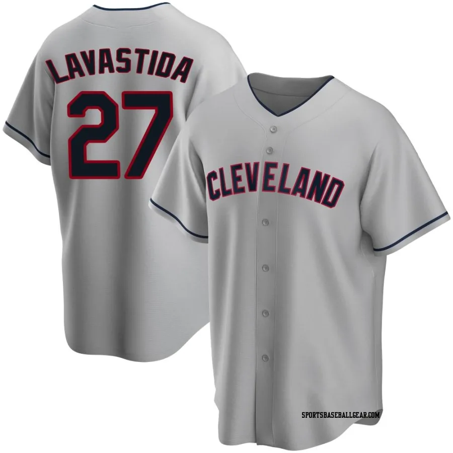 Bryan Lavastida Men's Cleveland Guardians Gray Replica Road Jersey