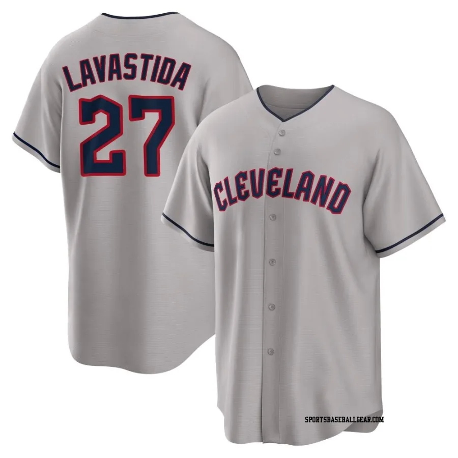 Bryan Lavastida Men's Cleveland Guardians Gray Replica Road Jersey