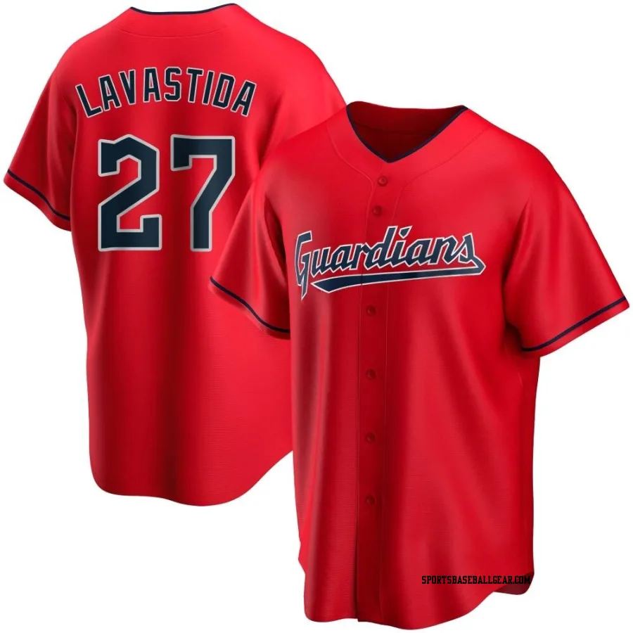 Bryan Lavastida Men's Cleveland Guardians Red Replica Alternate Jersey