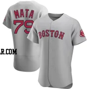 Bryan Mata Men's Boston Red Sox Gray Authentic Road Jersey