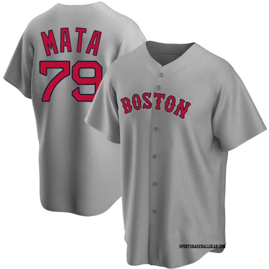 Bryan Mata Men's Boston Red Sox Gray Replica Road Jersey