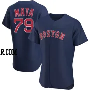 Bryan Mata Men's Boston Red Sox Navy Authentic Alternate Jersey