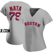 Bryan Mata Women's Boston Red Sox Gray Authentic Road Jersey