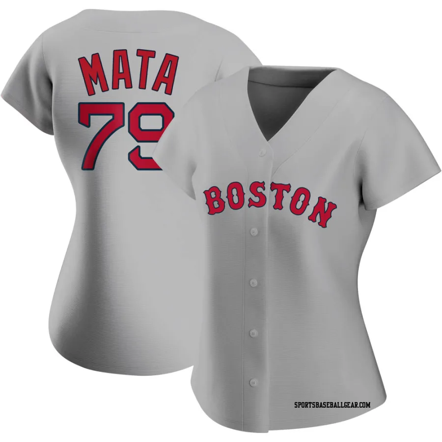 Bryan Mata Women's Boston Red Sox Gray Replica Road Jersey