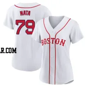 Bryan Mata Women's Boston Red Sox White Authentic 2021 Patriots' Day Jersey