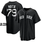 Bryan Mata Youth Boston Red Sox Black/White Replica Jersey