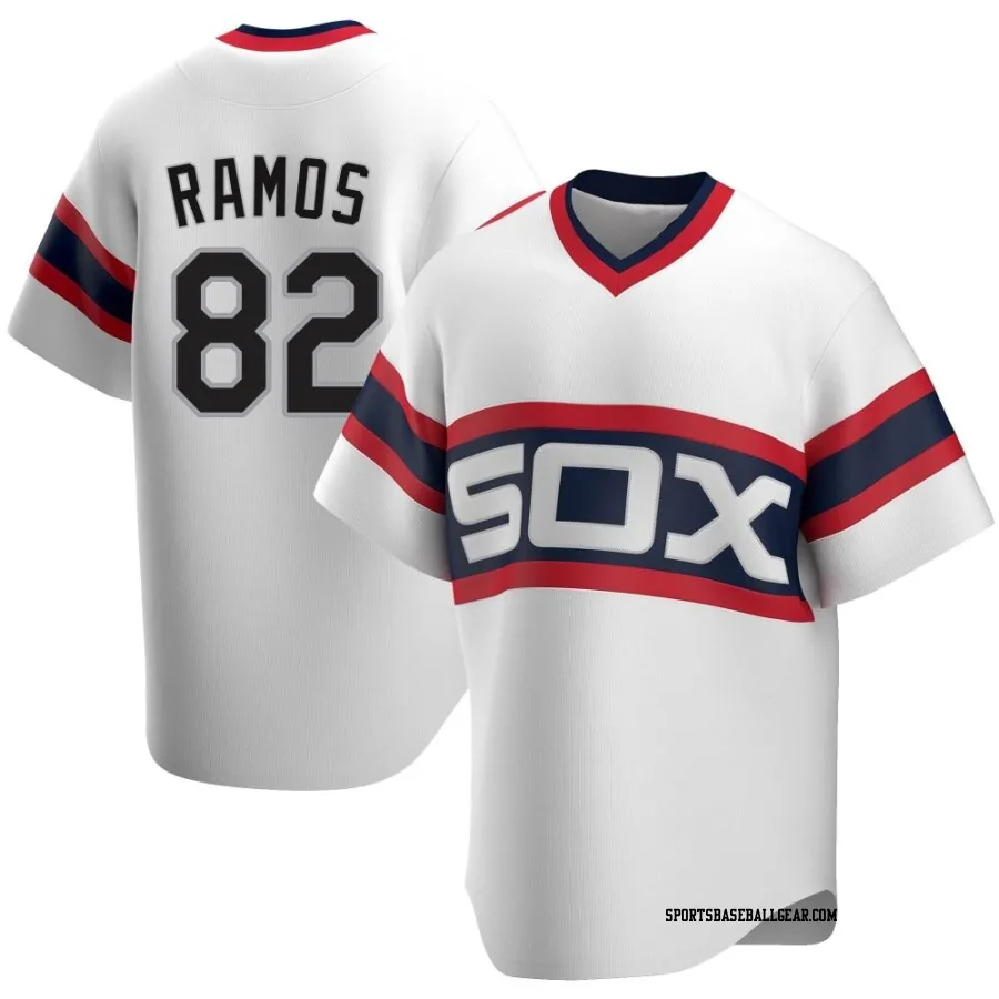 Bryan Ramos Men's Chicago White Sox White Replica Cooperstown Collection Jersey