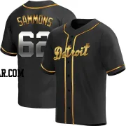 Bryan Sammons Men's Detroit Tigers Black Golden Replica Alternate Jersey