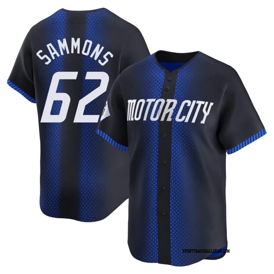 Bryan Sammons Men's Detroit Tigers Blue Limited 2024 City Connect Jersey