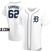 Bryan Sammons Men's Detroit Tigers White Authentic Home Jersey